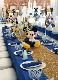 Prince Baby Boy 1st Birthday Decoration Ideas For Boy Mickey The Prince First Birthday Birthday Party Ideas For Kids Prince Birthday Party Mickey Mouse Baby Shower Mickey Baby Showers
