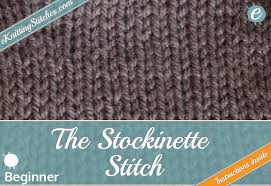 Stockinette Stitch Eknitting Stitches Com