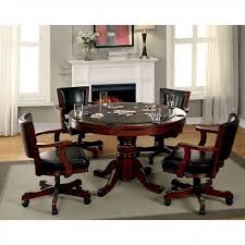 Furniture Of America Portia Poker Table The Round Pedestal Table Will Create A Perfect Entertainment Com Furniture Of America Poker Table And Chairs Furniture