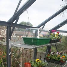 I have a 6'x6' greenhouse structure built of 6' zinc plated slotted angle. Greenhouse Integral Shelf Two Wests Elliott Ltd