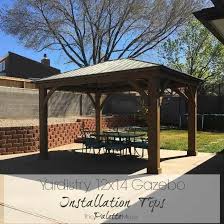 Basically we purchased a costco gazebo and installed it in our backyard on our deck. Yardistry 12x14 Gazebo Installation Tips The Palette Muse