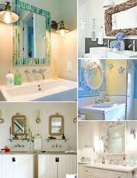 Simply stick the wallpaper then spread beach things you mostly find beneath the tub. Decorative Bathroom Mirrors Coastal Nautical Style Shop The Look Coastal Decor Ideas Interior Design Diy Shopping