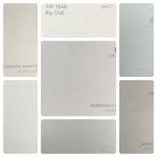 This is a wonderful warm shade that looks stunning alongside exposed wood. Our Whole House Colors Sherwin Williams Agreeable Gray Anew Gray Big Chill Wormwood Chatroom Clary Anew Gray Sherwin Williams Color Schemes House Colors