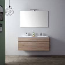 Mobile bagno 90cm cassetti e vano a giorno promenade e lavabo berlin al miglior prezzo. Mobile Bagno Sospeso Doppio Lavabo 120 Cm Specchio Kv Store
