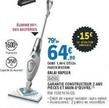 Offre Balai Vapeur Chez E Leclerc
