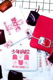 One handbag creator's secret formula for success: Yokaisekai On Twitter Clutches Clutches Clutches For Your Blood Stash A Roomy 9 X12 5 Clutch With Keychain Strap Available In First Aid Shonen Hospital Time For Meds And Blood Bag