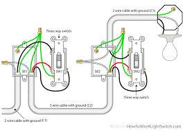 This circuit is wired the same way as the 3 way lights at this link. 3 Way Switch With Power Source Via The Light Switch How To Wire A Light Switch 3 Way Switch Wiring Light Switch Wiring Electrical Switch Wiring