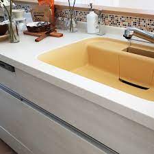 キッチン リクシルキッチン カラーシンク 新築 モザイクタイル などのインテリア実例 2016 12 20 23 26 12 roomclip ルームクリップ シンク インテリア 実例 モザイクタイル