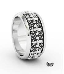 Fleur De Lis Ring In Sterling Silver Etsy Silver Jewelry Silver Jewelry