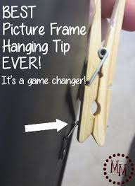 Picture Frame Hanging Tip The Scrap Shoppe Hanging Picture Frames Picture Hanging Tips Hanging Pictures On The Wall