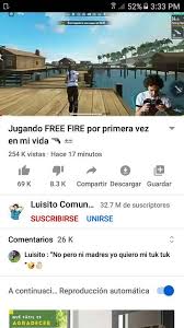 The reason for garena free fire's increasing popularity is it's compatibility with low end devices just as good as the high end ones. Moritos Ff El Luisito Comunica Anda Con Todo Facebook