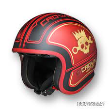 Helmet Jet Crown Farbzone4 Helmet Design Helmet Motorcycle Helmets