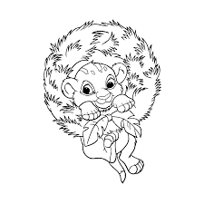 Hartjes kleurplaten lijken misschien saai, maar dat zijn ze zeker niet. Leuk Voor Kids Simba Met Kerstkrans