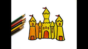 Paper sand castle art project for kids to tackle this summer! How To Draw A Sand Castle For Kid Easy Drawing Tutorial Youtube