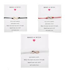I show how ti make an infinity folding card (aka endless card). Sexy Sparkles 3 Pcs Infinity Symbol Wax Rope Card Make A Wish Bracelet Set Jewelry Adjustable