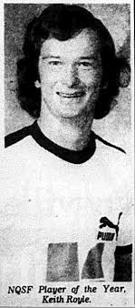 Bill Lilley awarding Peter Sterling at Boulevard in May 1985, player of  year award