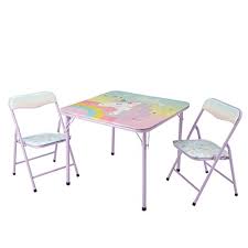 Kids also can have their snacks and meals on this table. Heritage Kids Unicorn 3piece Table Chair Set With 2 Folding Chairs 1 Table Ages 3 Mint In Dubai Uae Whizz Table Chair Sets