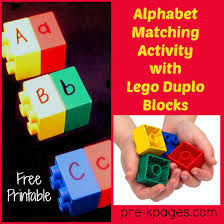 The free printable stencils are in a block… simply print out only the free printable letters you need onto any color cardstock, cut out, and attach i used a different alphabet font for this lego party, however i wanted to make sure i showed you how cute it. How To Teach The Alphabet With Lego Duplo Blocks
