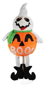 39 Led Lighted Standing Orange Jack O Lantern Ghost Halloween Decoration Halloween Ghost Decorations Halloween Jack O Lanterns Halloween Outdoor Decorations