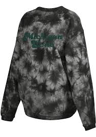 Let the sweatshirt sit in the bleach mixture for about 10 minutes, or until you are satisfied with the color change. Michigan State Spartans Womens Grey Tie Dye Corded Vintage Crew Sweatshirt 20830323