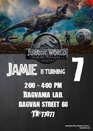 Jurassic World Fallen Kingdom Birthday Party Ideas Free Invitation Included Dinosaur Birthday Invitations Birthday Party Invitation Templates Jurassic World