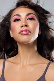 Bella Mora Modello Donna Viso Con Occhi Marroni Perfetto Make — Foto stock  di © ymka-jane@mail.ru #515611848