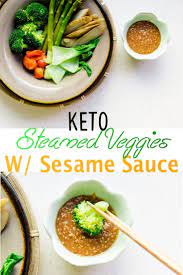 Steamed Veggies With Japanese Sesame Sauce Lowcarbingasian Recipe Steamed Veggies Recipe Veggies Asian Recipes