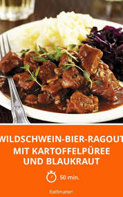 Wildschwein Bier Ragout Mit Kartoffelpuree Und Bla Rezept Hirschgulasch Rezept Hirschbraten Rezept Schweine Gulasch