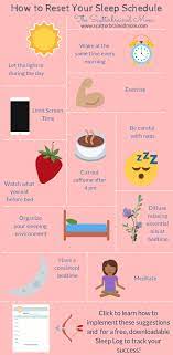 How To Reset Your Sleep Schedule Step By Step Get Tips For Better Sleep And Start Feeling Full Of Energy These Slee Sleep Better Tips Sleep Log Better Sleep