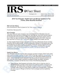 irs fs 2015 9 2014 tax changes health care law brings