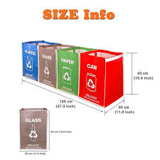 This size of trash bag is the also the right size for a trash receptacle that is about 50 inches in width and 48 inches in height. Separate Recycling Waste Bin Bags For Kitchen Office In Home Recycle Garbage Trash Sorting Bins Organizer Waterproof Basket Organizing Bins Bins Organization