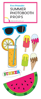 Birthday Photo Booth Props Free Printable Free Printable Summer Photobooth Props Onecolorfulday Photo Booth Props Free Printables Printable Photo Booth Props Birthday Photo Booth Props