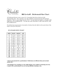 2019 Bill Levkoff Size Chart Fillable Printable Pdf