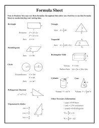 Printable Math Formula Sheet 15 In 2020 Math Formula Sheet Math Formulas Geometry Formulas