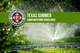 Typically, lawns with more shade or clay soil do not require as much water as those in direct sunlight. Texas Summer Lawn Watering Guidelines Millikens Irrigation Lawn Maintenance First Response Lawn Care