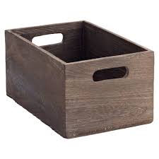 Feathergrain Wooden Storage Bins With Handles Wood Bin Wooden Storage Bins Wooden Bins