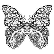 Download Ornamento Tarjeta Hermosa Con La Mariposa Elemento Geometrico Hecho En Vector Butterfly Mandala Mandala Coloring Pages Butterfly Drawing