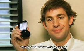 When Jim Reveals When He Bought Pam S Engagement Ring 27 Of The Cutest Jim And Pam Moments From The Office The Office Office Memes Office Quotes
