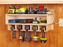 Cordless Tool Station Woodworking Plan From Wood Magazine Diy Garage Storage Garage Tools Shop Cabinets