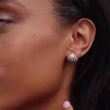 Diamond Huggie Earrings: Sarah Leah Five Burst Huggies