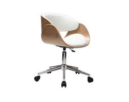 Un large choix de sièges de bureau contemporain et confortable un large choix de sièges de bureaux et fauteuils pour bureaux originaux et fonctionnels (cuir, vinyle, plastique). Chaise De Bureau A Roulettes Blanc Et Bois Clair Bent Zoom Fauteuil Bureau Design Chaise De Bureau Design Chaise Bureau