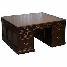 Gently used, vintage, and antique partner desks. Huge 14 Drawers 2 Bookshelves Twin Pedestal Double Sided Partner Partner Desk Ebay