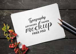 Typography Artwork Paper Free Psd Mockup Diseno Grafico Disenos De Unas Graficos