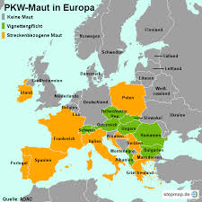 Dezember 2019 ist in tschechien ein neues satellitengestütztes mautsystem gestartet. Pkw Maut In Europa Von Wienerzeitung Landkarte Fur Europa