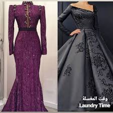 مختص في غسيل وكي فساتين السهرة جميع أنواعها والعبايات بأحدث الأجهزة الأمريكية Laundry Time وقت المغسلة ماشاءا Dresses Fashion Formal Dresses Long