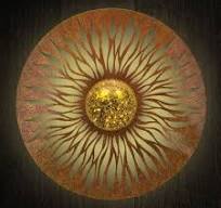 Sun LED Lighted Outdoor Solar Wall Sculpture