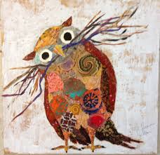 Animals Paper Collage Art Bird Art Owl Art