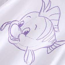 Sketsa gambar putri duyung kartun. Disney Fashion Depan Belakang Putri Duyung Kecil Ikan Sketsa Kartun Cetak Wanita T Shirt Lengan Pendek Leher O Katun Tee Atasan Wanita T Shirt Aliexpress