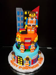 Lego Birthday Cake For 8 Year Old Boy Custom Lego Emmet Cake 8 6 240 Lego Cake Cake Themed Cakes