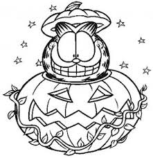 Garfield is an orange cat with black stripes who loved to eat, watch television, and drinking coffee, and hate, among others, on monday, spiders, raisins. Garfield Free Printable Coloring Pages For Kids